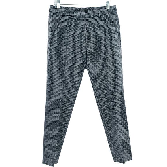 Weekend Max Mara Women's Trousers Ladies Black White Pattern Pants US Size 10 - Picture 1 of 11